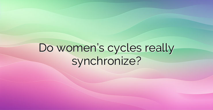 Do women’s cycles really synchronize?