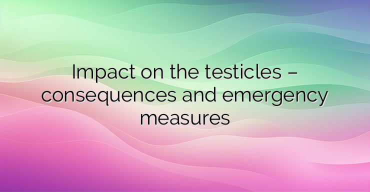 Impact on the testicles – consequences and emergency measures