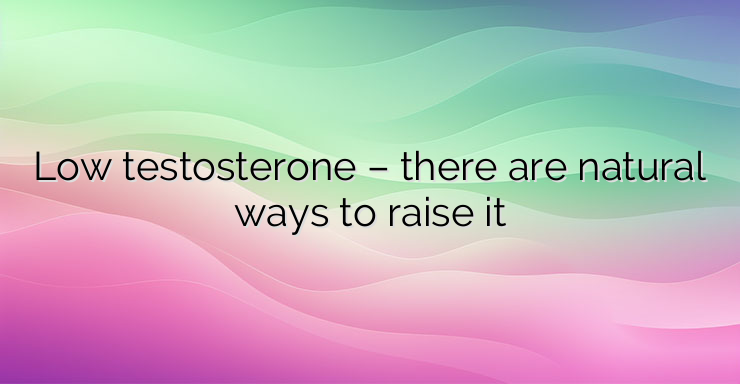 Low testosterone – there are natural ways to raise it