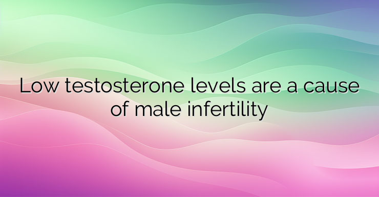 Low testosterone levels are a cause of male infertility