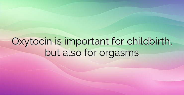 Oxytocin is important for childbirth, but also for orgasms