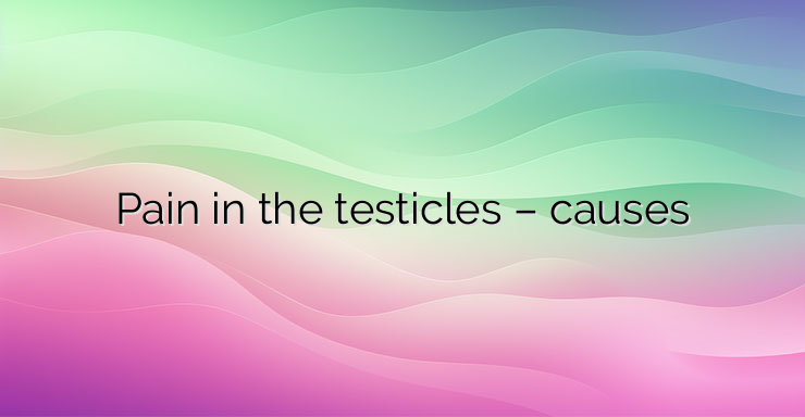 Pain in the testicles – causes