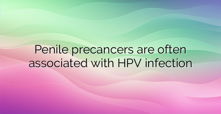 Penile precancers are often associated with HPV infection