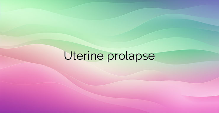 Uterine prolapse