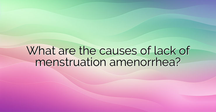 What are the causes of lack of menstruation amenorrhea?