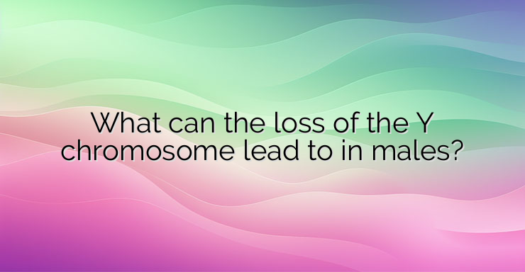 What can the loss of the Y chromosome lead to in males?