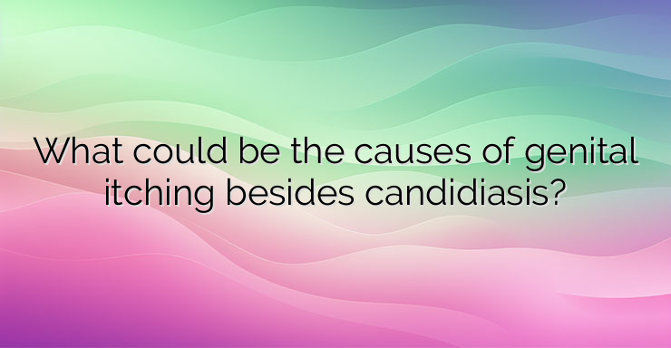 What could be the causes of genital itching besides candidiasis?