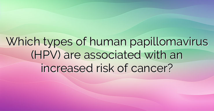 Which types of human papillomavirus (HPV) are associated with an increased risk of cancer?