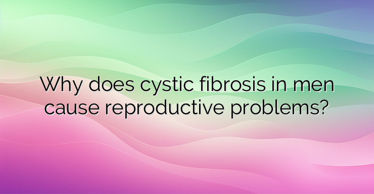 Why does cystic fibrosis in men cause reproductive problems?