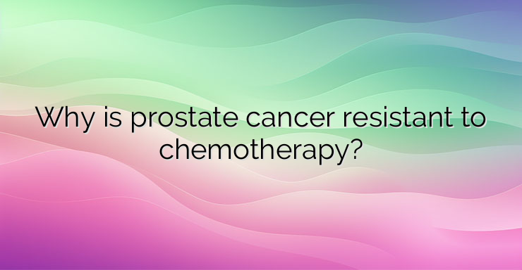 Why is prostate cancer resistant to chemotherapy?